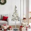vidaXL Albero di Natale con 150 LED Bianco 120 cm PE e Acciaio