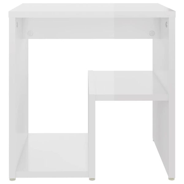 vidaXL Comodini 2 pz Bianco Lucido 40x30x40 cm in Legno Multistrato
