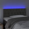 vidaXL Testiera a LED Grigio Scuro 100x7x78/88 cm in Velluto