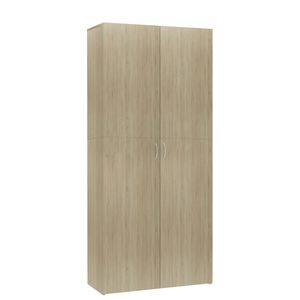 vidaXL Scarpiera Rovere Sonoma 80x35,5x180 cm in Legno Multistrato