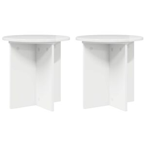 vidaXL Supporto per piante 2 pz Bianco Lucido 40 x 40 x 40 cm