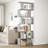 vidaXL Libreria Divisorio 6Piani Grigio Cemento 70x24x193cm Truciolato
