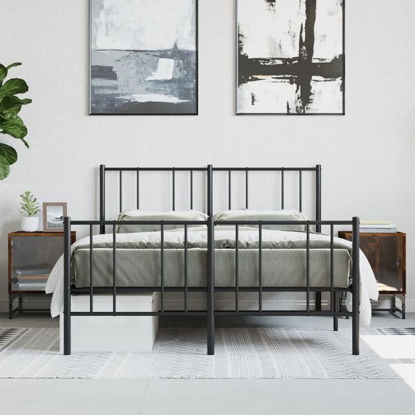 vidaXL Comodini con Ante in Vetro 2pz Rovere Fumo 35x37x50 cm