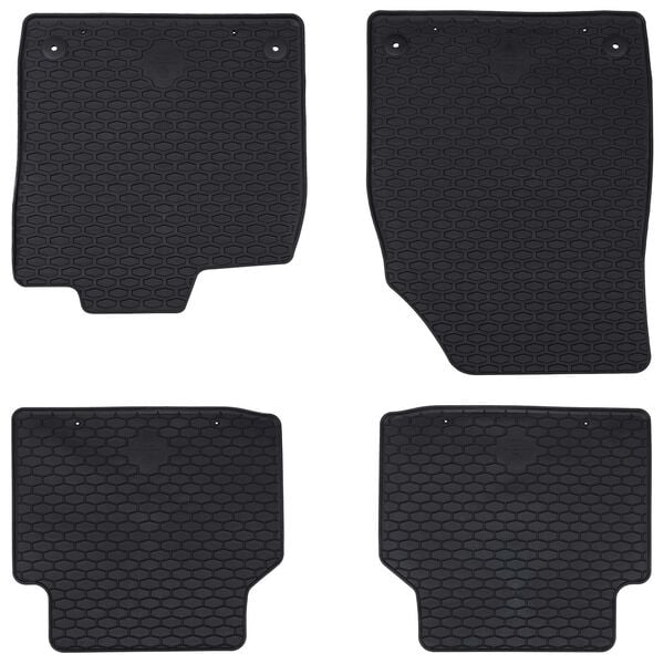 vidaXL Tappetino per Auto 4 pcs Nero Gomma