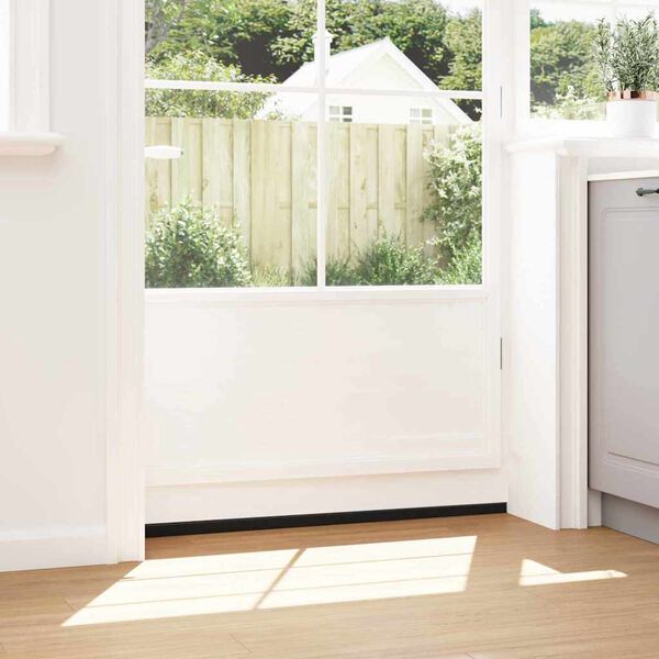 vidaXL Spazzole per porte a vite 12 pcs Nero 100 cm Lega di alluminio