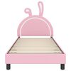 vidaXL Struttura letto bambini con testata Rosa 80 x 200 cm PU