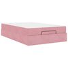 vidaXL Struttura letto con materasso 2 pz Rosa Velluto