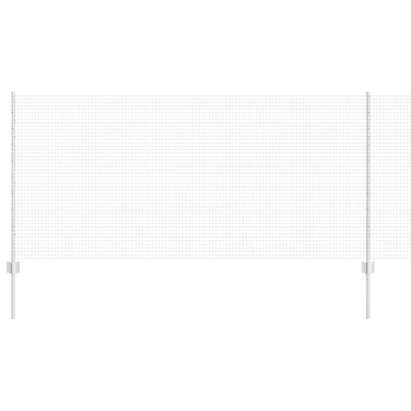 vidaXL Recinzione e Posto Argento 1 x 25 m Acciaio