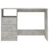vidaXL Scrivania Cassetti Grigio Cemento 110x50x76cm Legno Multistrato