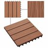 vidaXL Piastrella per Decking 11 pcs Marrone Chiaro 30 x 30 cm WPC