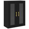 vidaXL Armadietto a muro Rovere Nero 69,5 x 34 x 90 cm