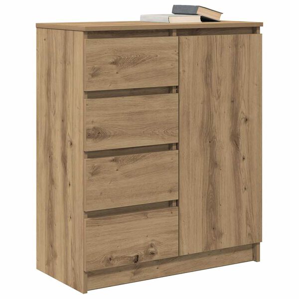 vidaXL Credenza con Cassetti Rovere Artigianale 71x35x84 cm Truciolato