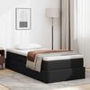 vidaXL Letto con contenitore e materasso Nero 90 x 200 cm
