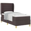 vidaXL Letto con molle e materasso Grigio Scuro 90x190 cm Tessuto