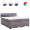 vidaXL Giroletto a Molle con Materasso Grgio 200x200 cm in Similpelle