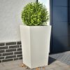 vidaXL Fioriere da Giardino 2 pz Bianche 45x45x75 cm in Acciaio