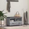 vidaXL Panca per ingresso con cuscino Grigio Sonoma 80 x 38 x 46 cm