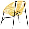 vidaXL Set di Sedie da Giardino 3 pz in Polyrattan Nero e Giallo