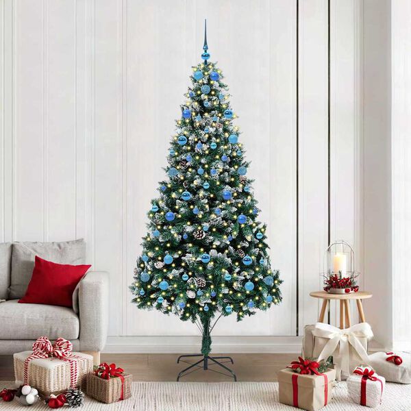 vidaXL Albero di Natale artificiale con 300 LED Verde 210 cm