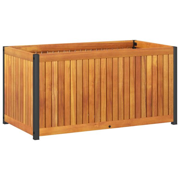 vidaXL Fioriera da Giardino 85x45x44 cm in Legno Acacia e Acciaio