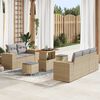 vidaXL Set Divano da Giardino con cuscino 8 pcs Beige e Grigio Chiaro