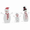 vidaXL Familia di Pupazzi di Neve Illuminati 3 pcs Bianco caldo