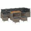 vidaXL Set Divano da Giardino con cuscino 10 pcs Grigio polyrattan