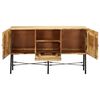 vidaXL Credenza in Legno Massello di Mango 118x30x70 cm