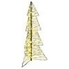 vidaXL Albero di Natale 100 LED Bianco caldo 120 cm Rattan