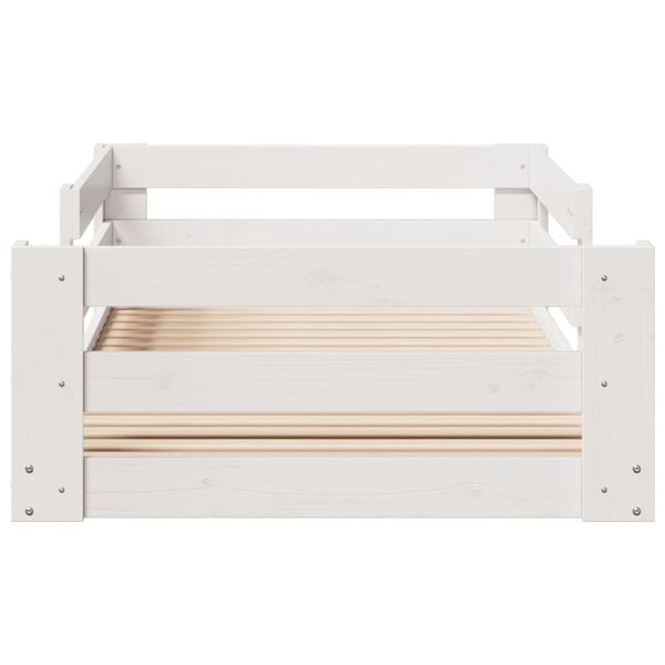 vidaXL Letto senza Materasso Bianco 70x140 cm in Legno di Pino