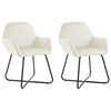 vidaXL Sedie da Pranzo 2 pz Crema in Velluto