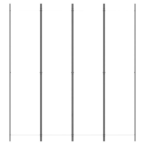 vidaXL Divisorio a 4 Pannelli Bianco 200x220 cm Tessuto
