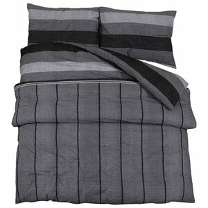 vidaXL Set Copripiumino Grigio Scuro 240x220 cm in Cotone