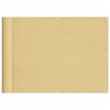 vidaXL Paravento da Balcone Sabbia 75x1000 cm 100% Poliestere Oxford