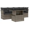vidaXL Set Divano da Giardino 5 pz con Cuscini Grigio in Polyrattan