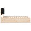 vidaXL Letto con Testiera Rivestita Nero 140 x 200 cm Pino massello
