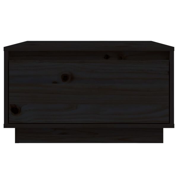 vidaXL Tavolino da Salotto Nero 55x56x32 cm in Legno Massello di Pino