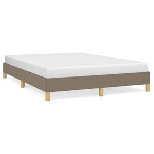 vidaXL Giroletto senza Materasso Tortora 140x200 cm in Tessuto