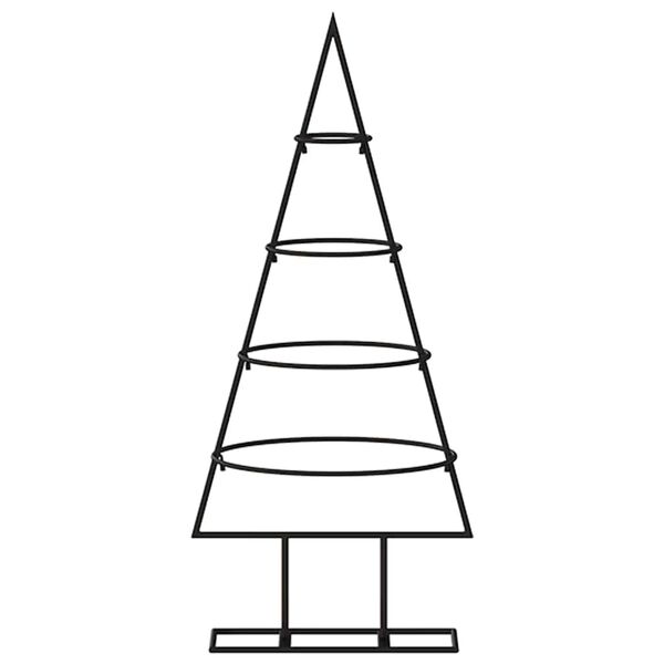 vidaXL Albero di Natale Decorativo in Metallo Nero 60 cm