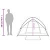 vidaXL Tenda Campeggio a Cupola 3 Persone Bianca Tessuto Impermeabile