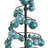 vidaXL Albero di Natale a LED con Palline 80 LED Bianco Caldo 120 cm