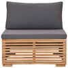 vidaXL Set Divani da Giardino 4 pz con Cuscini Legno Massello di Teak