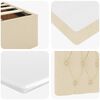 vidaXL Struttura Letto Pouf con Materassi Crema 160x200 cm in Tessuto