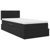 vidaXL Letto con Contenitore con materasso Nero 100 x 200 cm Velluto