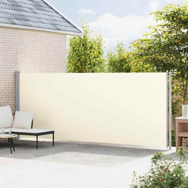 vidaXL Tenda da Sole Laterale Retrattile per Patio 180x600 cm Crema