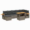 vidaXL Set Divano da Giardino 8 pz con Cuscini Grigio in Polyrattan