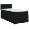 vidaXL Letto box spring con materasso Nero 80 x 200 cm Tessuto