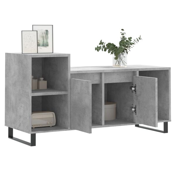 vidaXL Mobile per TV Grigio Cemento 100x35x55 cm Legno Multistrato