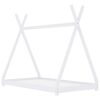 vidaXL Giroletto per Bambini Bianco in Massello di Pino 90x200 cm