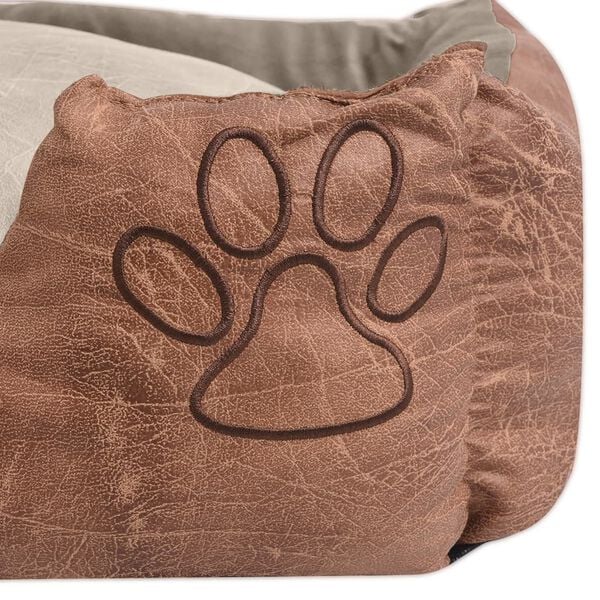 vidaXL Cuccia per Cani Cuscino Imbottito Similpelle Taglia XL Beige